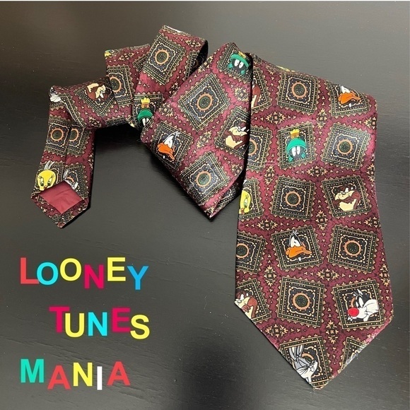 Vintage tie Looney Tunes Mania Vintage characters Tie - Picture 1 of 9